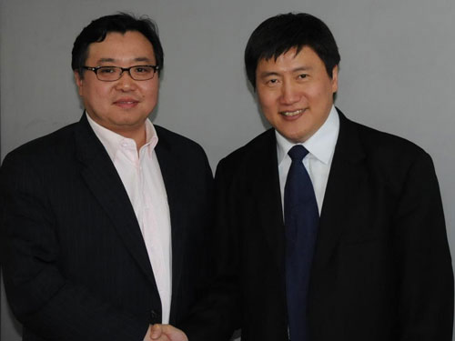神州数码集团副总裁兼消费战略本部总裁王华茂、贝迪公司北亚区副总裁周渭新